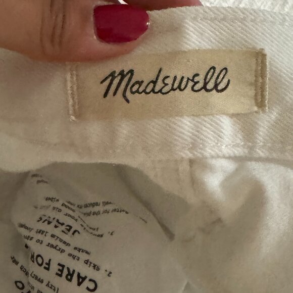 Madewell High-Ride Wide-Leg Jeans - White - Picture 5 of 5